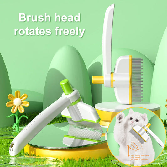 Self-Cleaning Pet Grooming Comb