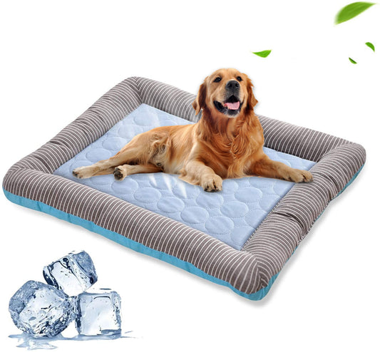 Cooling Pet Bed Soft Blue